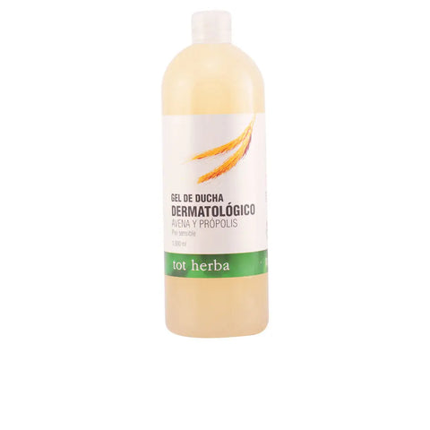 Jag Couture London Tot Herba Relaxing Shower Gel with oats and propolis in a 1000ml bottle, shown in a clean, minimalist setting.