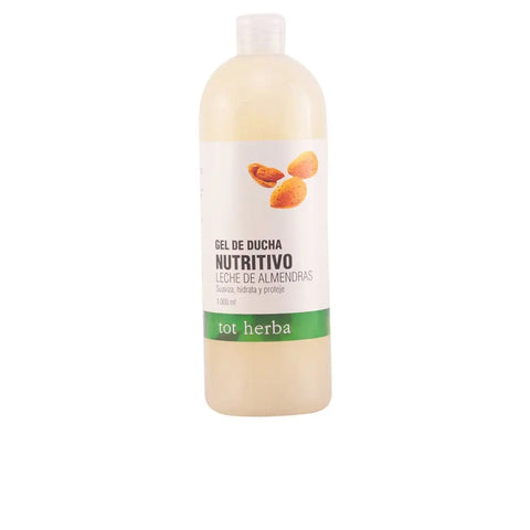 Jag Couture London New York Tot Herba Almond Milk Shower Gel 1000ml bottle with creamy almond scent and gentle cleansing formula.