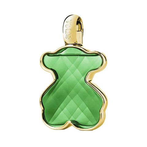 Jag Couture London Tous Love Me Emerald Elixir Parfum 90ml bottle, elegant fragrance with green accents and a luxurious design.