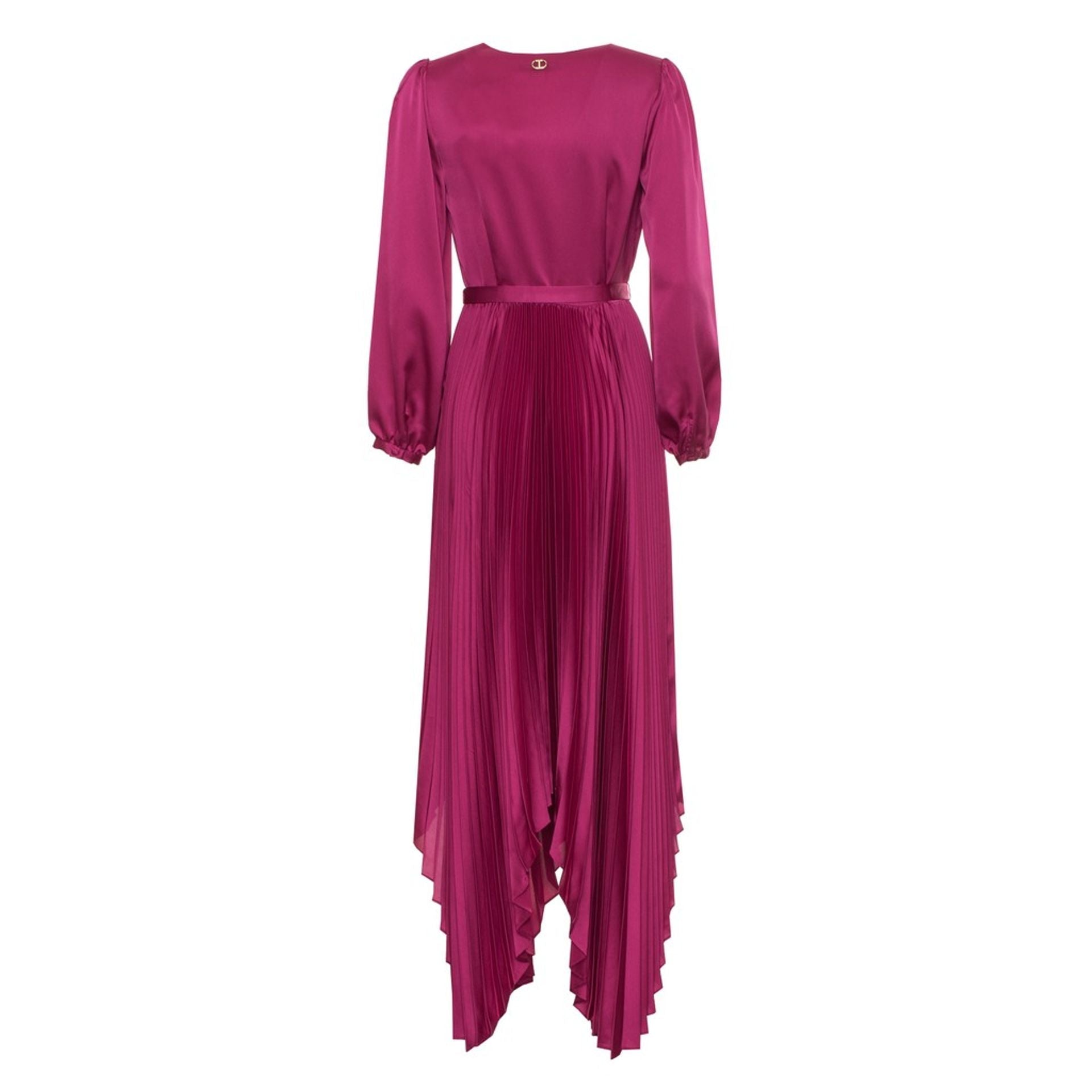 Jag Couture London New York twinset in soft knit with striped pattern, shown on a hanger against a neutral background.
