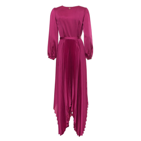 Jag Couture London New York twinset in soft knit with striped pattern, shown on a hanger against a neutral background.