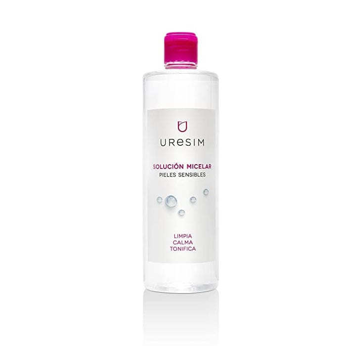 Jag Couture London Uresim Micellar Solution 500ml bottle with clear liquid and pump dispenser for gentle facial cleansing.