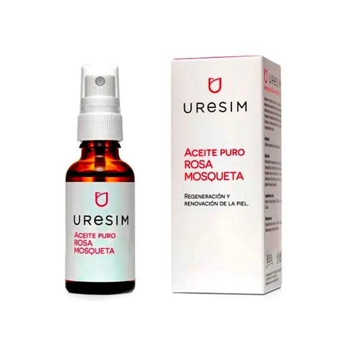 Uresim Rose Hip Oil 15ml by Jag Couture London New York, showing the small glass bottle with rose hip oil and packaging.