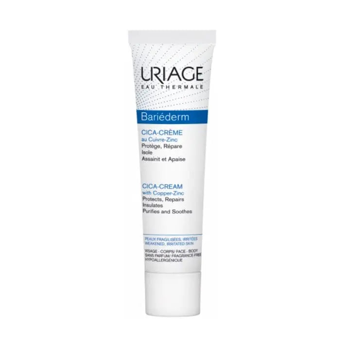 Uriage Bariéderm Cica-Repair Cream in 40 ml jar, skincare product by Jag Couture London - New York, with soothing and repairing formula.