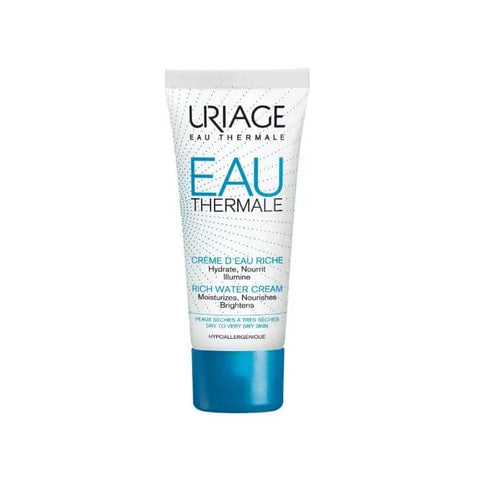 Uriage Eau Thermale Rich Water Cream in 40ml jar, moisturizing skincare product from Jag Couture London - New York.