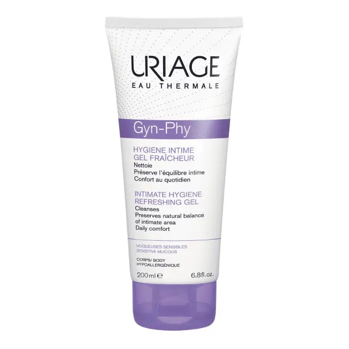 Uriage Gyn-Phy Intimate Hygiene Refreshing Gel 200ml, gentle cleanser for intimate skin from Jag Couture London - New York