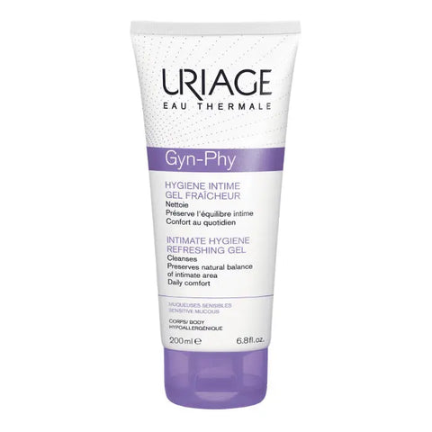 Uriage Gyn-Phy Intimate Hygiene Refreshing Gel 200ml, gentle cleanser for intimate skin from Jag Couture London - New York