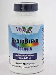V.byotic Ansioblend Formula 90 caps by Jag Couture London New York, featuring the supplement bottle with label and capsules.