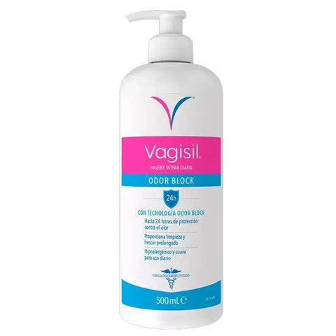 Jag Couture London New York Vagisil OdorBlock Intimate Gel 500ml bottle, clear gel for feminine freshness and odor control.