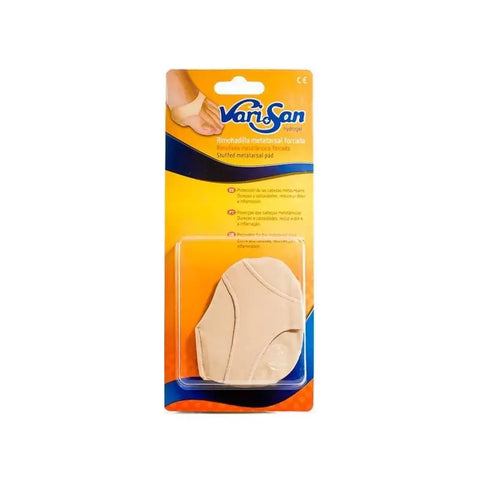 Hydrogel metatarsal pad by Varisan, designed for comfort and support, shown in clear view on a plain background.
