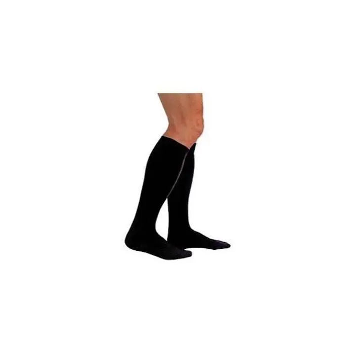 Jag Couture London - New York Varisan Lightweight Black Sock T4, close-up of sleek black sock with comfortable fit and subtle branding.