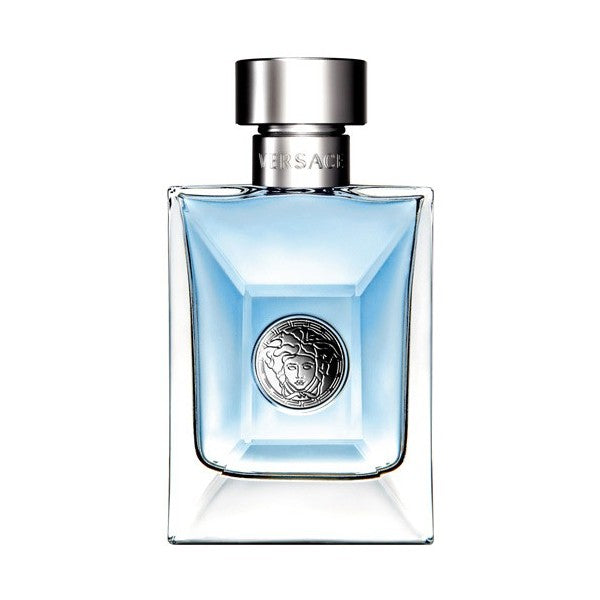 Versace Pour Homme Eau de Toilette spray 100ml, featuring sleek bottle design and classic fragrance packaging.