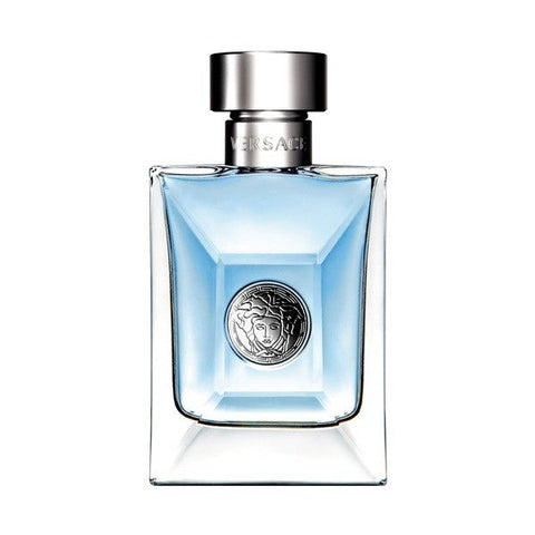 Versace Pour Homme Eau de Toilette spray 100ml, featuring sleek bottle design and classic fragrance packaging.