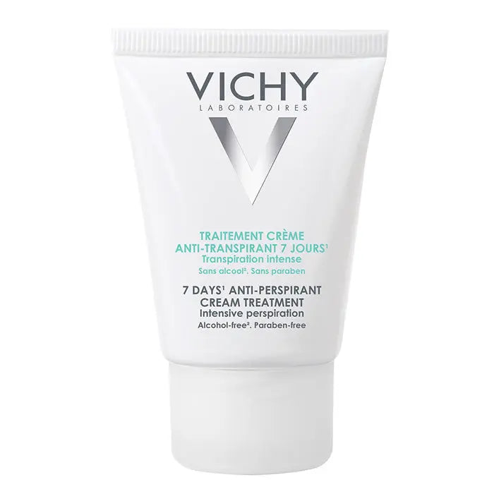 Vichy deodorant cream antiperspirant 7 days in 30ml jar, displayed with sleek packaging from Jag Couture London New York.