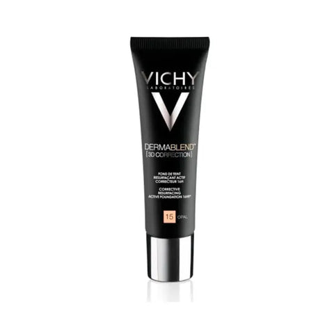 Vichy Dermablend 3D Correction cosmetic product in sleek packaging, designed for skin tone correction and flawless finish.