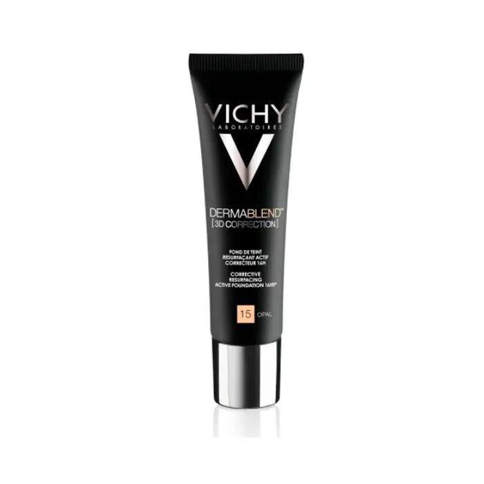 Vichy Dermablend 3D Correction makeup by Jag Couture London - New York, showcasing the product packaging and applicator.
