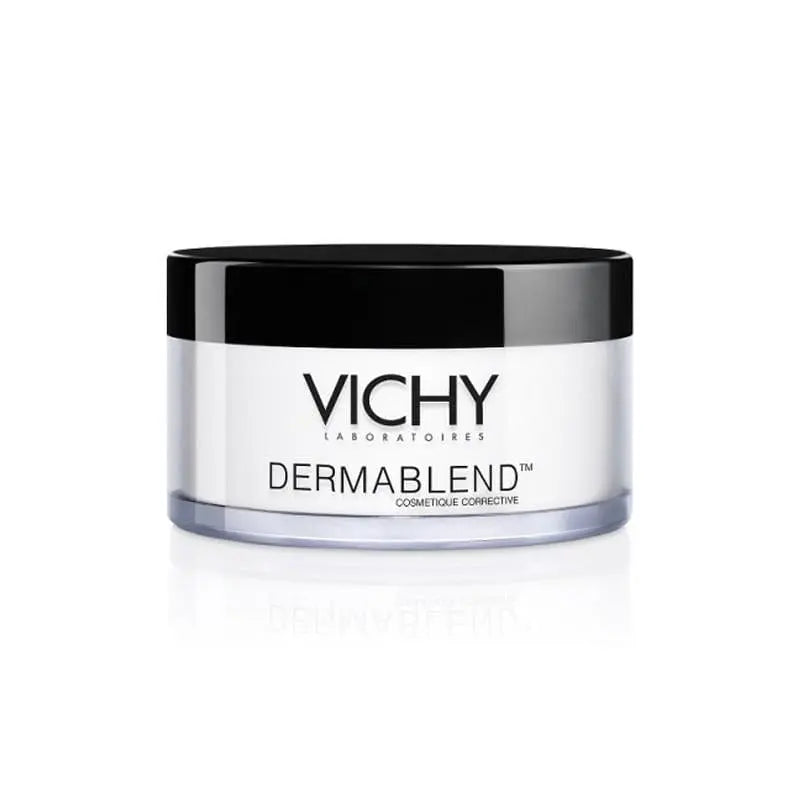 Jag Couture London New York Vichy Dermablend Powder Fixer 35ml in a sleek container, designed to set and mattify makeup.
