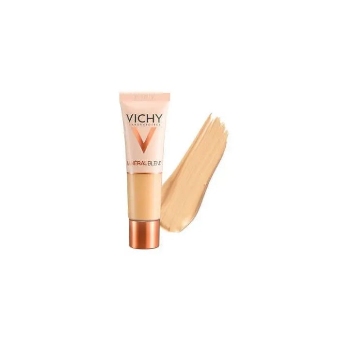 Jag Couture London New York Vichy Mineral Blend Foundation in shade 06 Ocher, 30ml bottle with pump for smooth skin finish