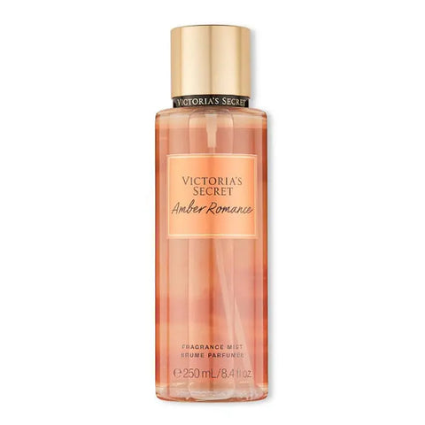 Victoria's Amber Romance fragrance mist spray by Jag Couture London, 250ml bottle with elegant amber-colored design.
