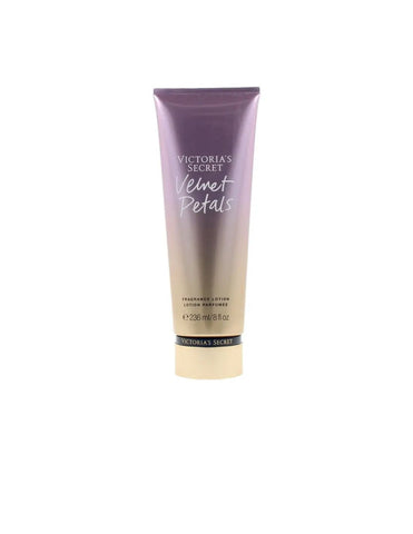 Victoria's Secret Velvet Petals Body Lotion in 236ml bottle, showcasing soft, elegant packaging and luxurious lotion texture.