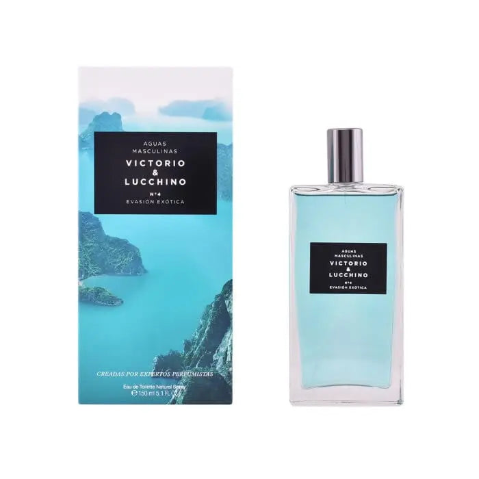 Victorio & Lucchino Aguas Masculinas No.4 Eau De Toilette spray 150ml, featuring elegant glass bottle and branding details.