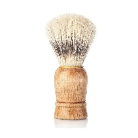 Vielong J&M natural bristle shaving brush with 21mm knot and beech handle, designed for a smooth shaving experience.