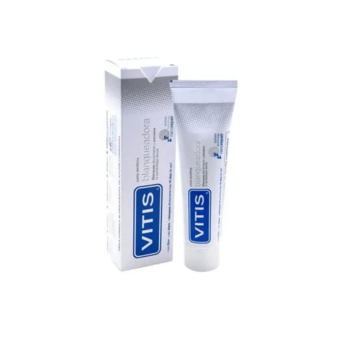 Vitis whitening toothpaste 100ml by Jag Couture London New York, showing the tube with bright packaging and brand logo.