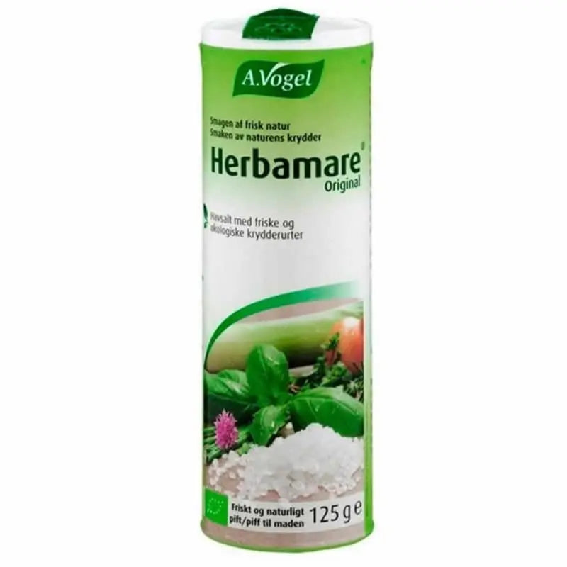 Vogel Herbamare Original seasoning salt in 125g jar, with herbal blend and sea salt, by Jag Couture London New York