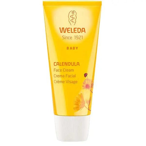 Jag Couture London New York Weleda Calendula Face Cream 50ml jar with a white lid and floral packaging.