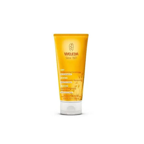 Weleda Oat Replenishing Conditioner in 200ml bottle with a white and green label, designed for nourishing and soothing hair.