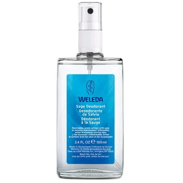 Weleda Sage Deodorant 100ml in a sleek bottle, designed to keep you fresh with natural sage scent.