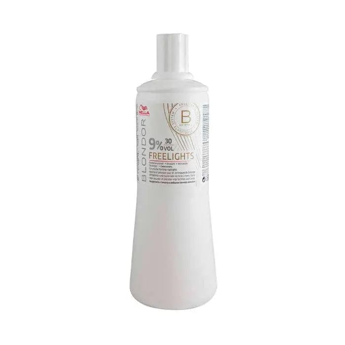 Jag Couture London New York Wella Blondor Freelights Developer 9% 1000ml bottle for hair lightening and coloring.