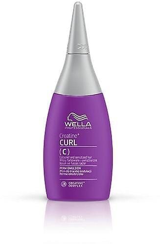 Wella Creatine Curl C Emulsion 75ml by Jag Couture London - New York, shown in a clear bottle with a pump dispenser.