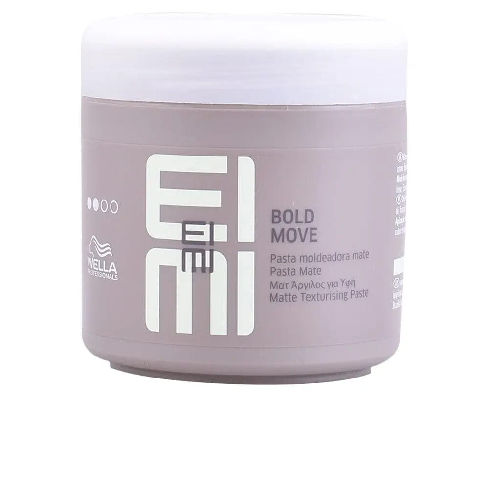 Wella Eimi Bold Move matte texturizing paste in a jar, with a smooth, matte finish and textured appearance.