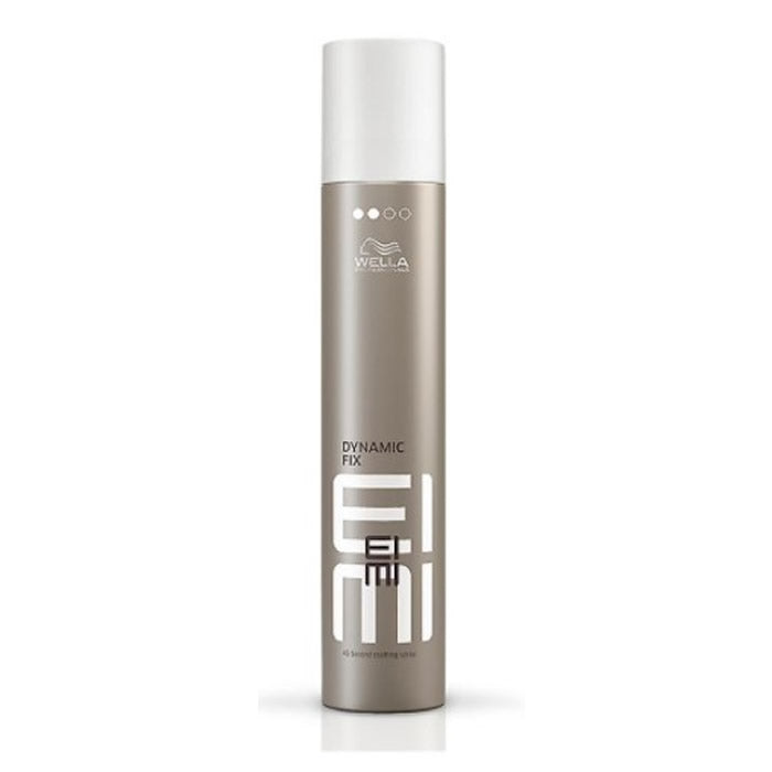 Wella Eimi Dynamic Fix hair spray in 300ml bottle, displayed with branding from Jag Couture London New York