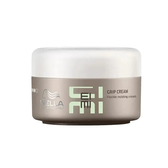Wella Eimi Grip Cream in 75ml jar, shown with sleek packaging, designed for styling and hold by Jag Couture London New York