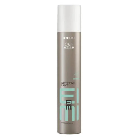 Wella Eimi Mistify Light Level 2 fast-drying hairspray in 300ml spray bottle, used for light hold and flexible styling.