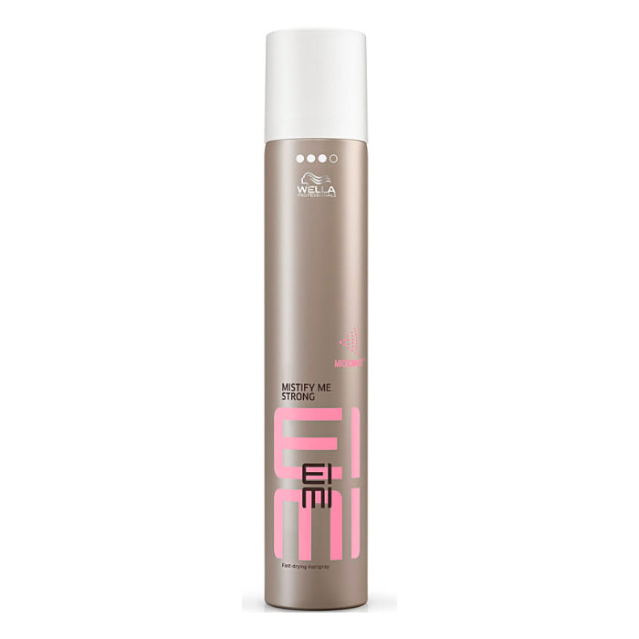 Jag Couture London New York Wella Eimi Mistify Strong Fast Drying Hairspray Level 3 500ml in a spray bottle