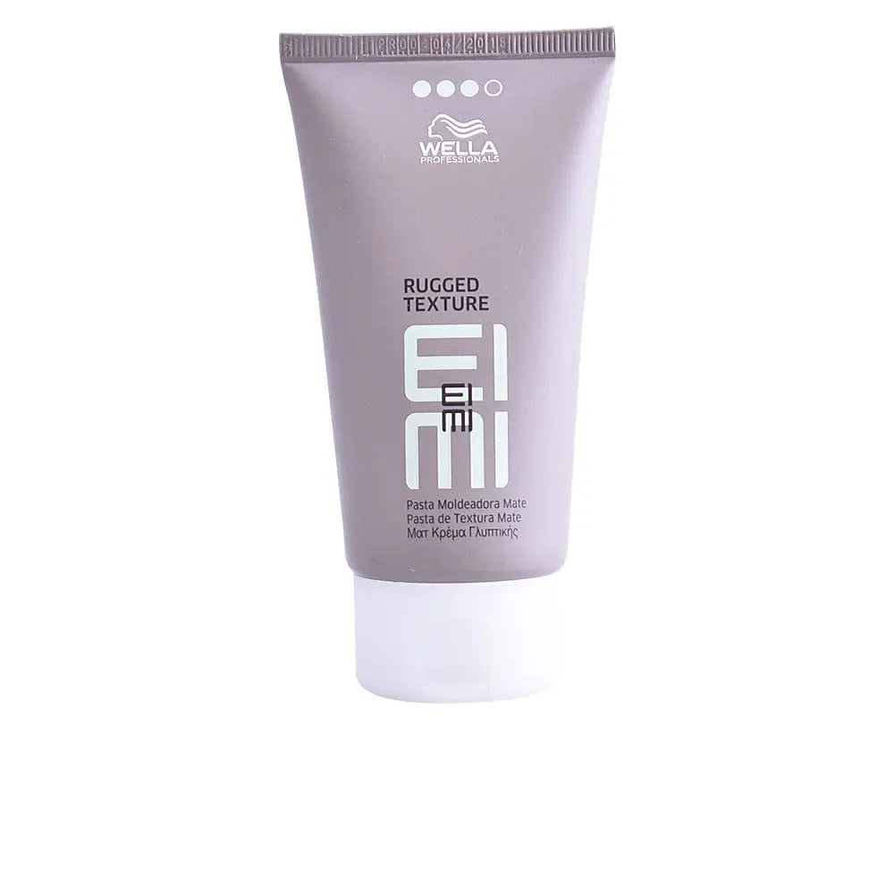 Wella Eimi Rugged Texture Matte Texturizing Paste 75ml jar with black and white packaging and product label, on a neutral background.