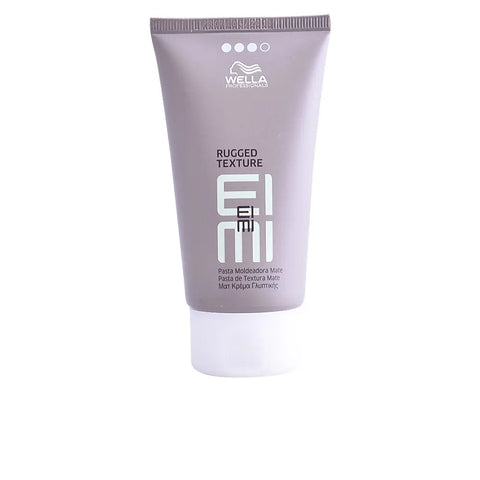 Wella Eimi Rugged Texture Matte Texturizing Paste 75ml in a jar, showing the product label and textured paste inside.
