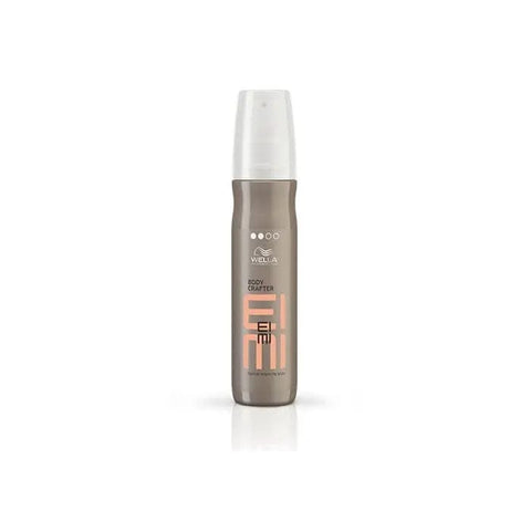 Wella Eimi Volume Body Crafter Spray in 150ml bottle, adds lift and body to hair, displayed with a sleek bottle and spray nozzle.