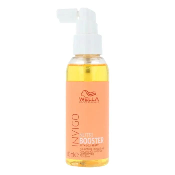Wella Invigo Nutri Enrich Booster Nourishing Concentrate 100ml bottle with label, designed for hair nourishment and care.