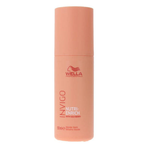 Wella Invigo Nutri Enrich Wonder Balm 150ml jar, nourishing hair treatment with a sleek container, by Jag Couture London New York.