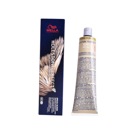 Jag Couture London New York Wella Koleston Perfect Me+ 12/61 blonde hair dye in 60ml bottle, with vibrant blonde color and packaging.