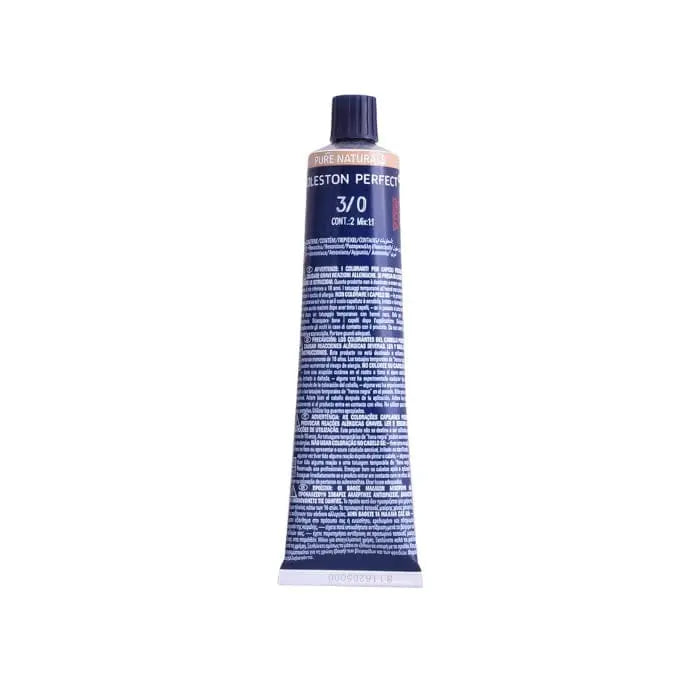 Wella Koleston Perfect Me+ 3/0 Pure Naturals 60ml hair color bottle, with product label visible, by Jag Couture London New York