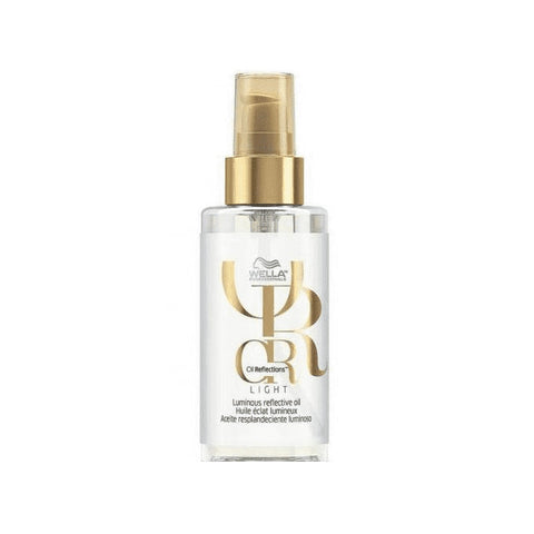 Jag Couture London New York Wella Oil Reflection Light luminous reflective oil 30ml showing the sleek bottle with shiny liquid inside.