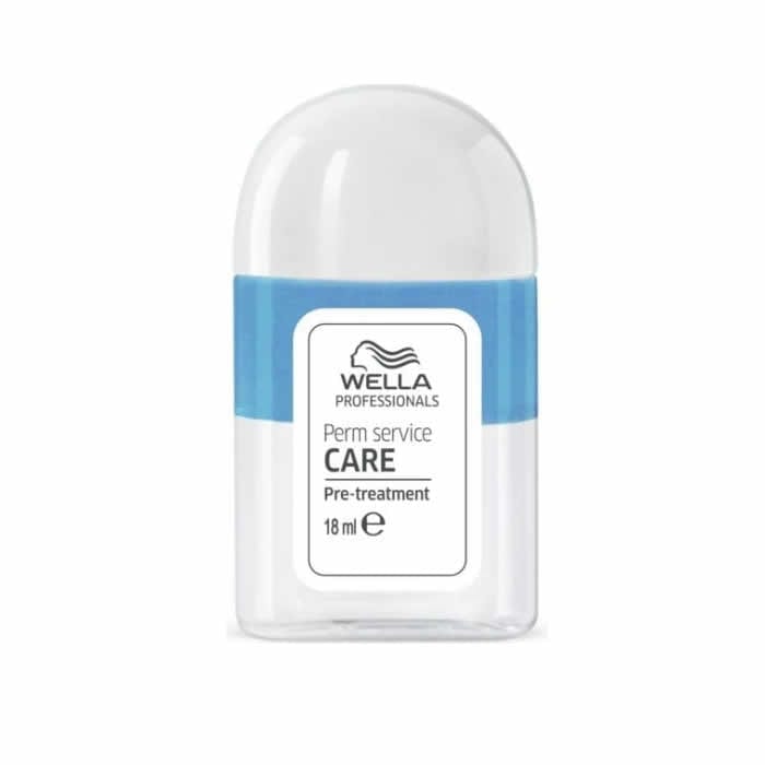 Jag Couture London New York Wella Perm Service Care Pre-Treatment 18ml bottle for hair perm preparation.