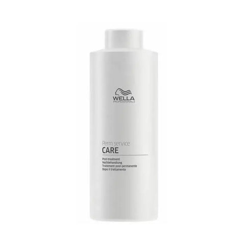 Jag Couture London New York Wella Service Perm Care Treatment 1000ml bottle with label and pump for hair care.