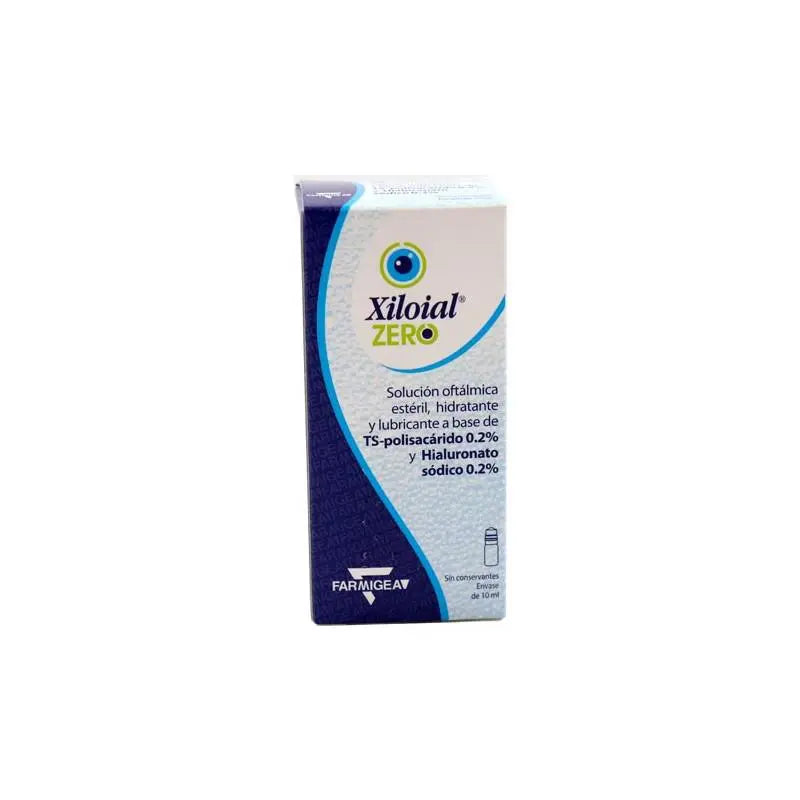 Xiloal Xiloial Zero ophthalmic solution in 10ml bottle by Jag Couture London New York, clear eye drop container with label