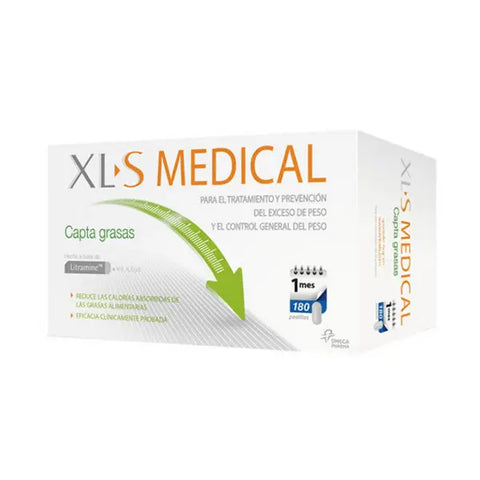Xls Medical Weight Control 180 tablets bottle by Jag Couture London New York showing the packaging and label.